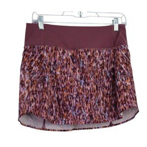 Athleta Run With It Patterned Pink Purple Skort Size Small